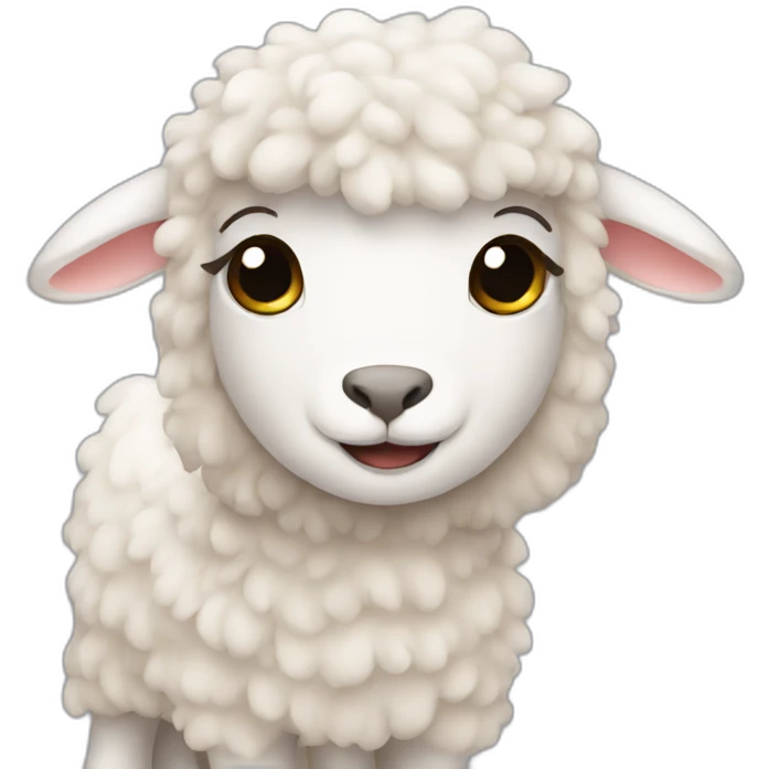 lamb with long hair emoji