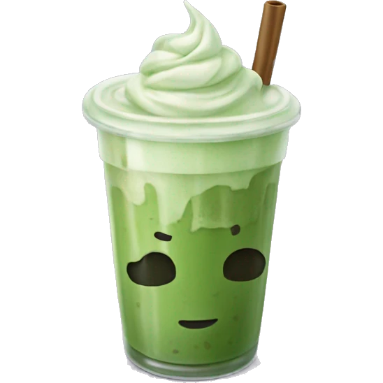 Iced matcha latte emoji