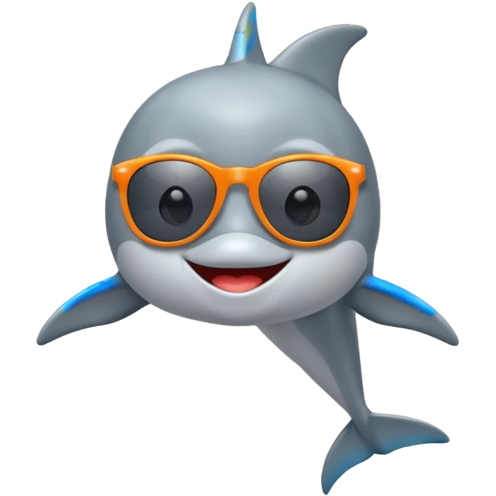 Dolphin with sunglasses emoji