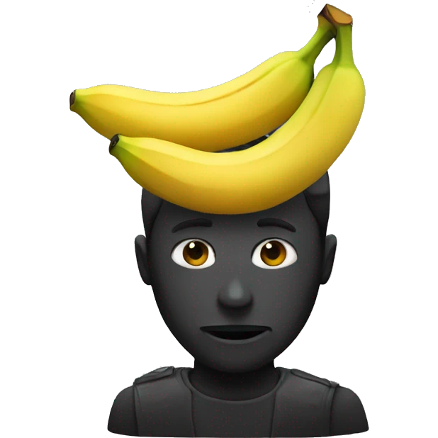 Noir qui mange une banane emoji