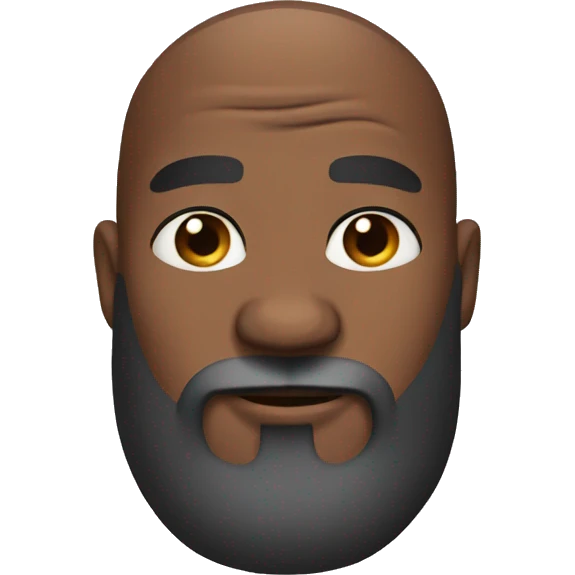 bald black man long beard emoji