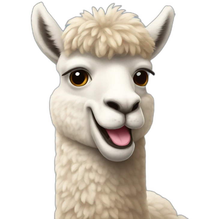 rofl alpaca smile emoji