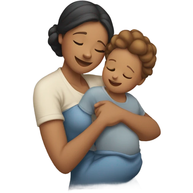 Mom with a kid emoji