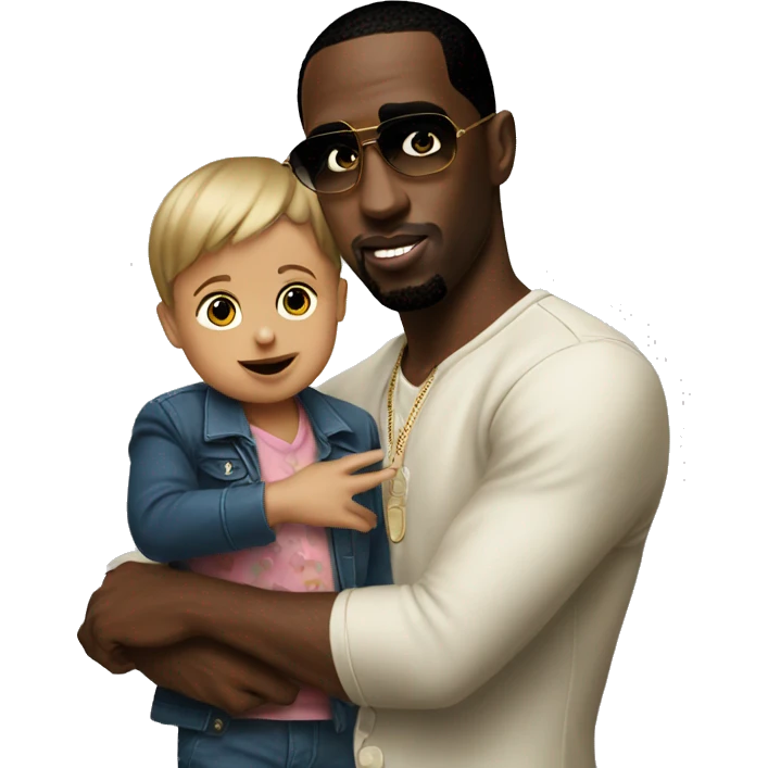 P Diddy holding a kid emoji