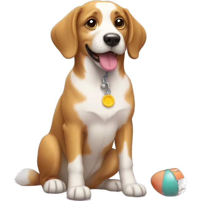 dog with toys emoji