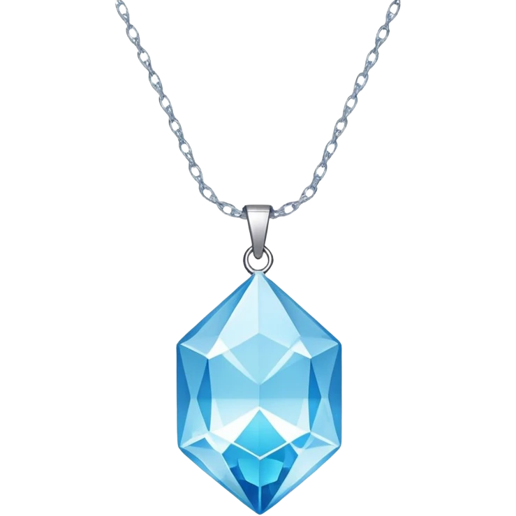Light blue crystal necklace emoji