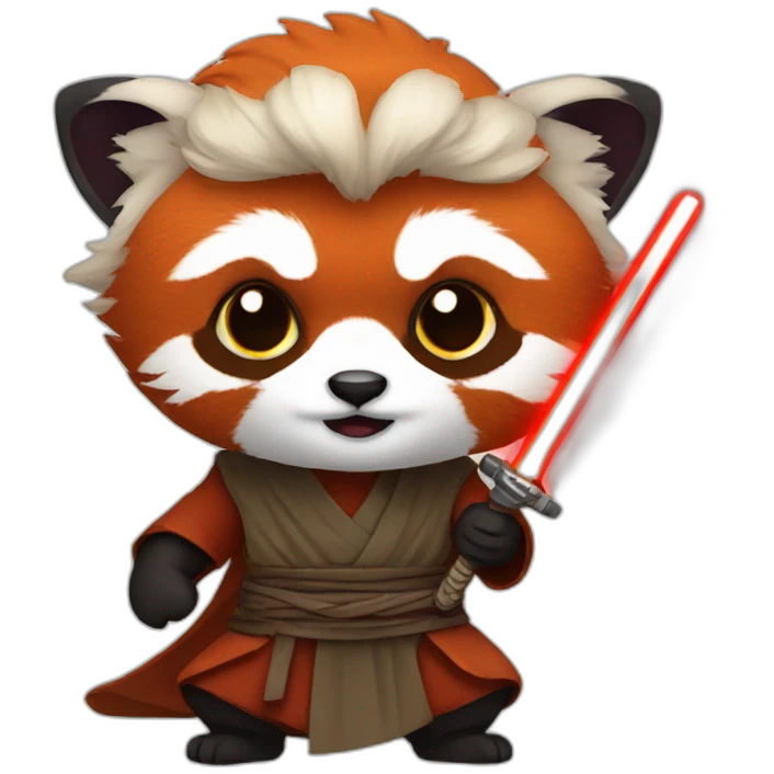 red panda jedi emoji
