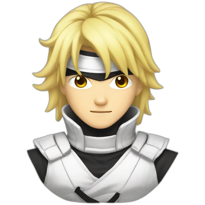Male masterNinja anime style blond air emoji