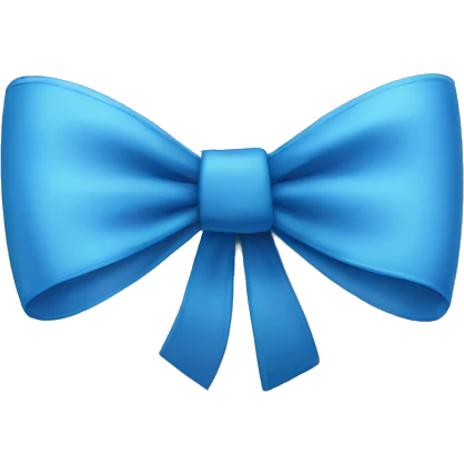 Blue bow emoji