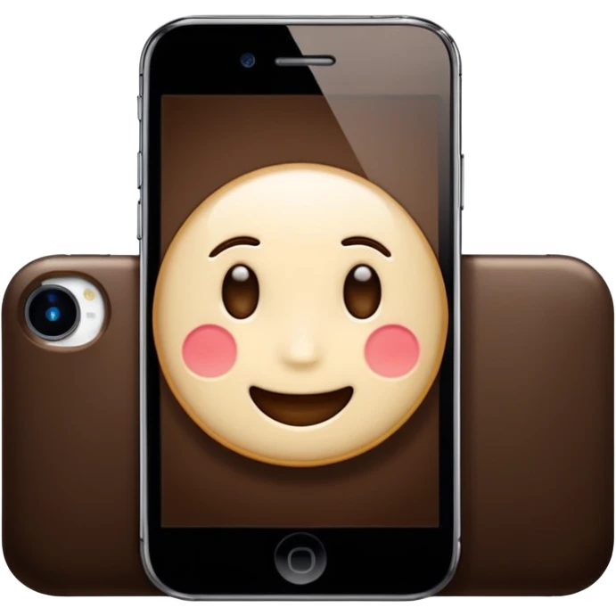 iphone 15 pro creamy and dark brown emoji