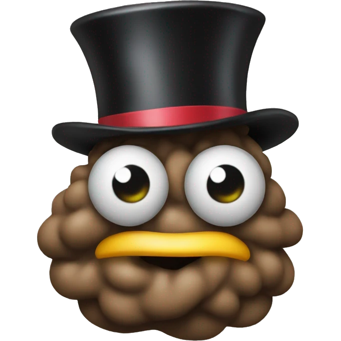poop with a tophat emoji