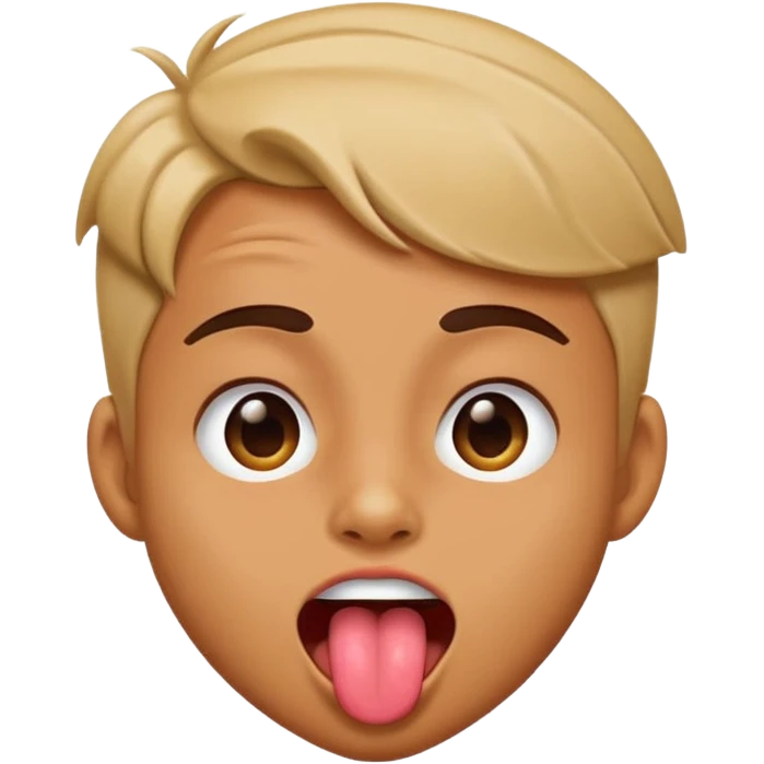 Shaking head toung out emoji