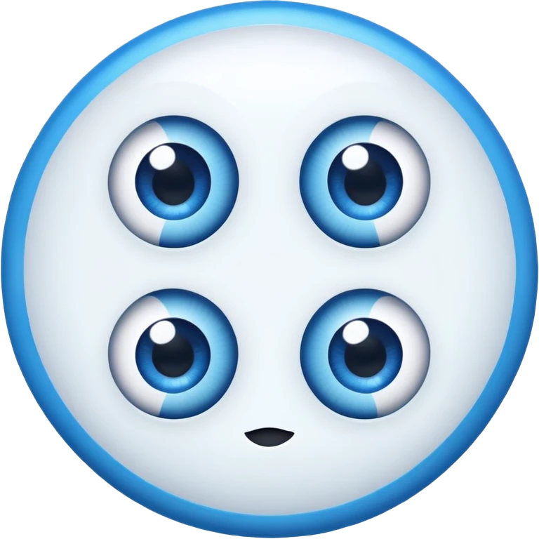 two separate cartoon eyes, simple and friendly emoji
