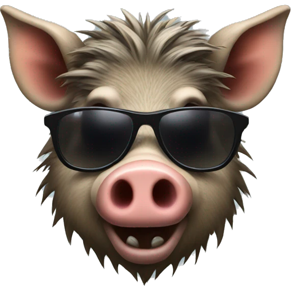 Wildboar with sunglasses emoji
