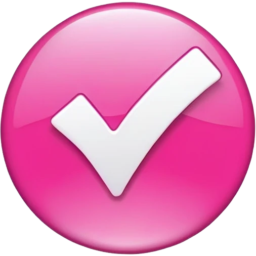 Pink check mark emoji