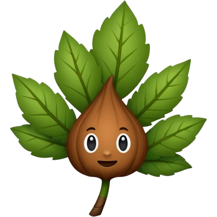Trevo de quatro folhas com boi no meio emoji