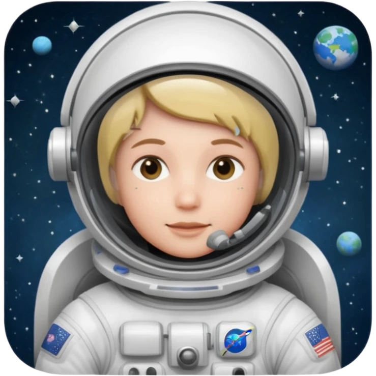 Astronaut floating emoji