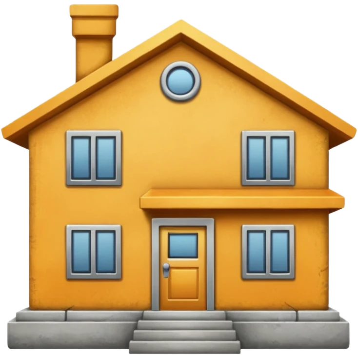 coin concrete house emoji