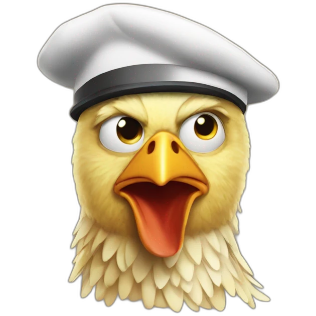 chicken disguised as a criminal emoji