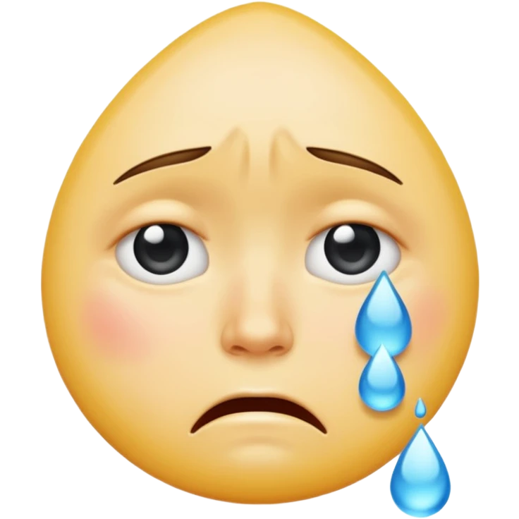 crying face emoji, expressive and clear emoji