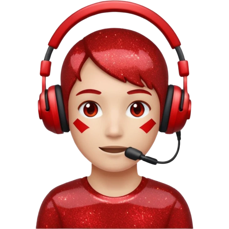 red glitter gamer emoji