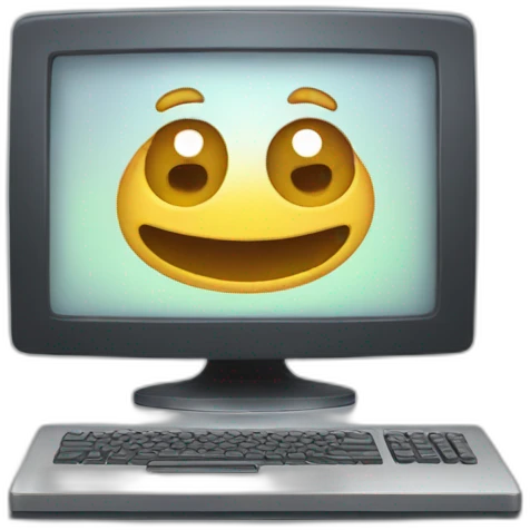 computer running evil program emoji