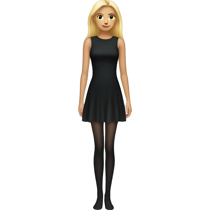 Black dress with the tights underneath  emoji