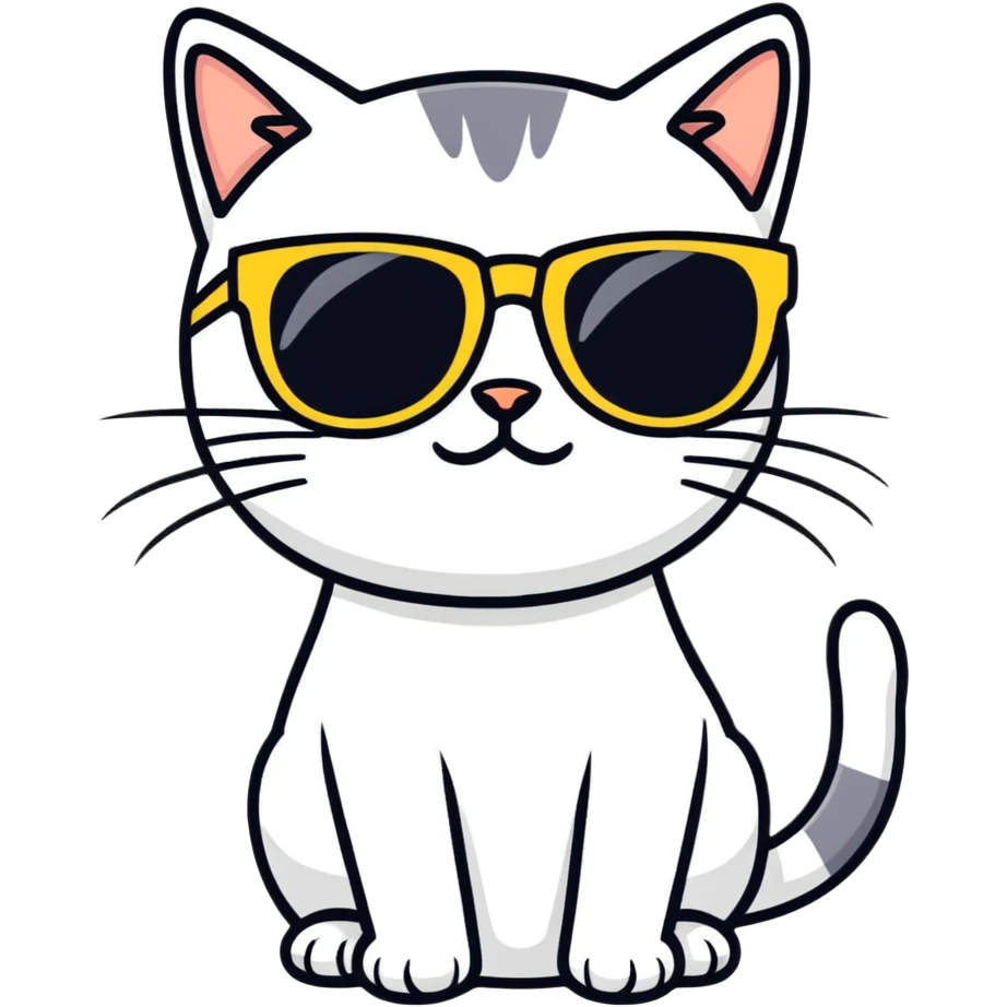 Cat with sunglasses emoji