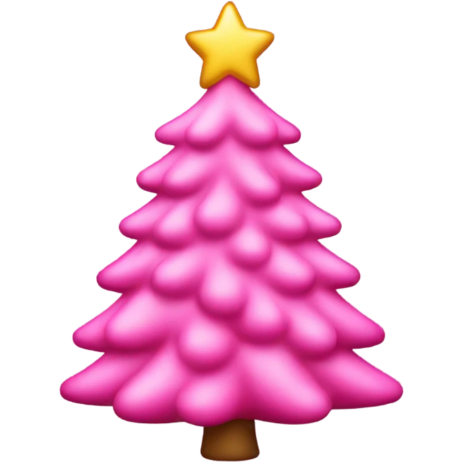 pink Christmas tree emoji