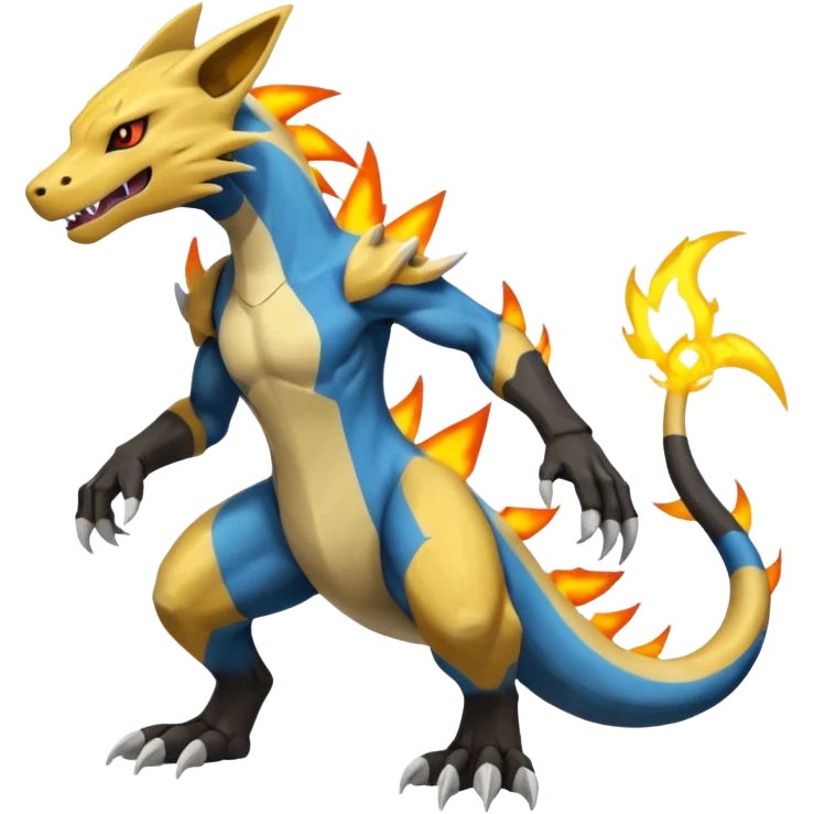 Salandit-Marowak-Manectric-Zeraora-Fakémon-hybrid-creature (full body)  emoji