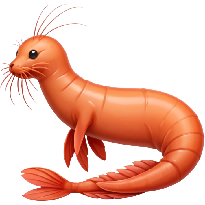 Una foca camarón emoji