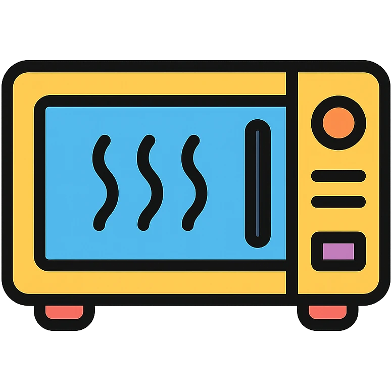 microwave icon with color outline emoji