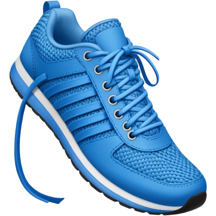 make an emoji of blue shoe laces only emoji
