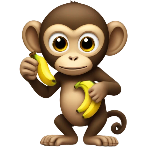 Monkey holding a banana emoji