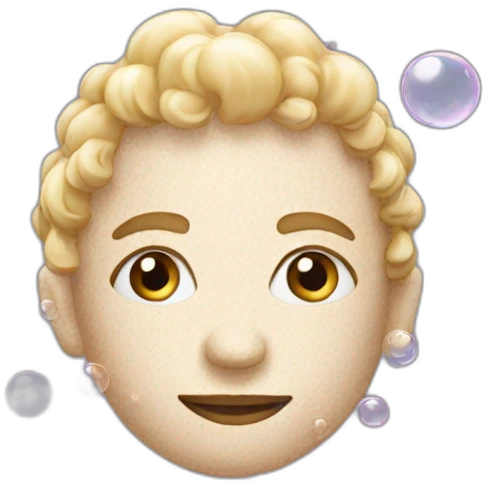 person made out of bubbles emoji
