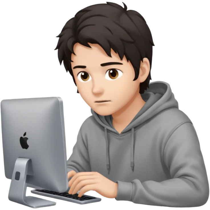 создай парня Айтишника хацкера че нибь получше по приличнее emoji