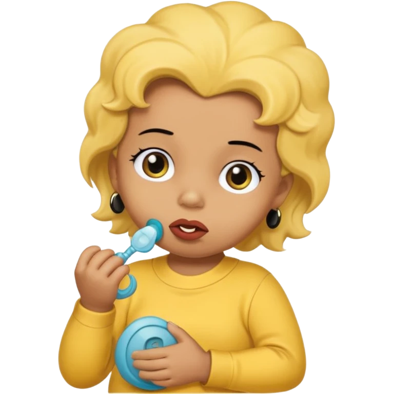 dark yellow baby, maggie simpson. emoji