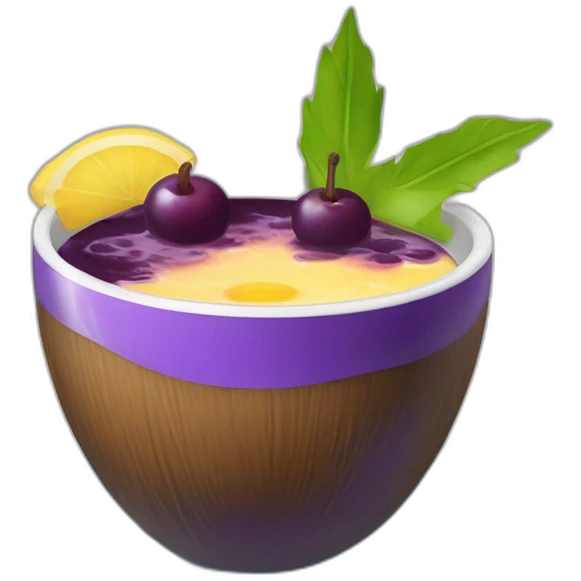 Caldo de cana açaí com abacaxi emoji