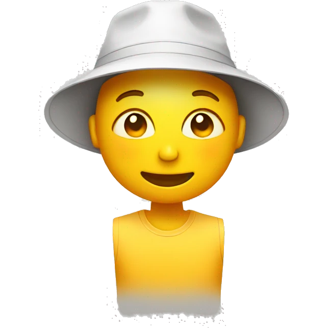 sun wearing a bucket hat emoji