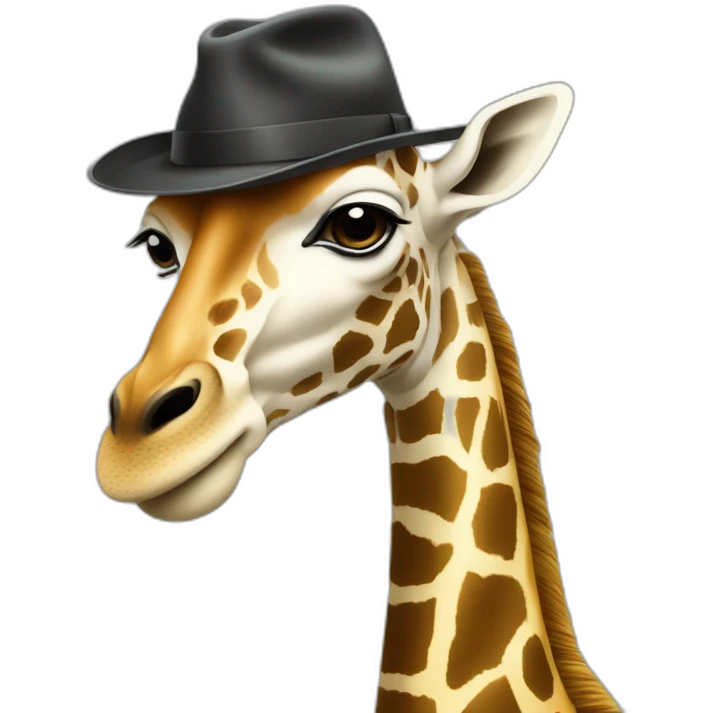 Girafe avec un chapeau chinois sur la tête emoji