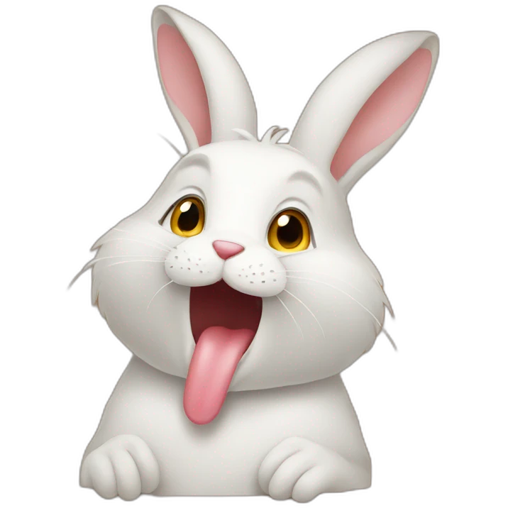 licking rabbit emoji