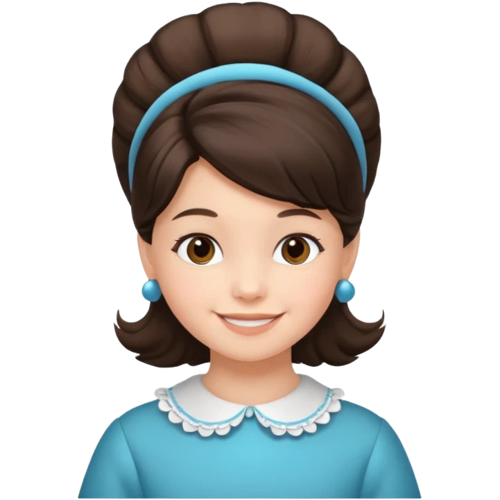 brunet kid with Bouffant emoji