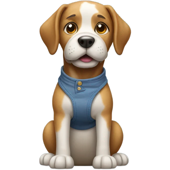 dog with baggy pant emoji