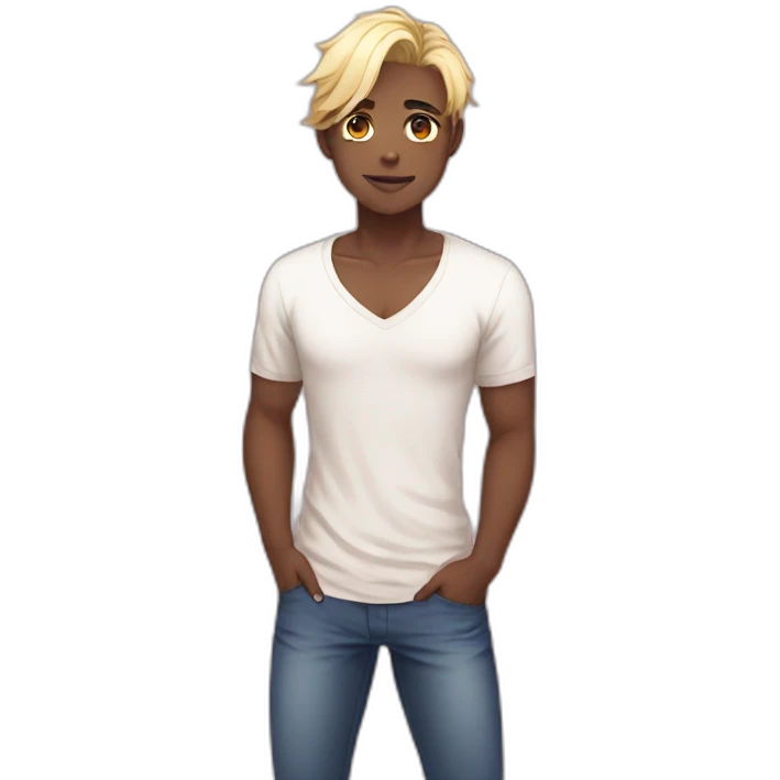vtuber with less shirts emoji