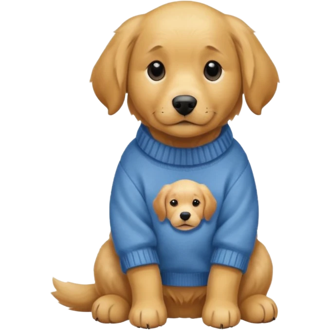 A preppy dog emoji