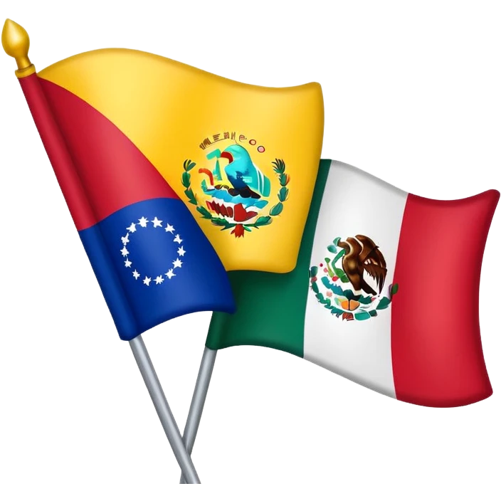 Bandera de Venezuela combinada con la de México emoji
