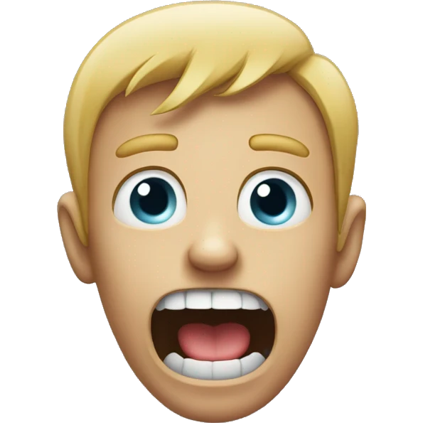 Someone who is scared and rubbes his teeth emoji