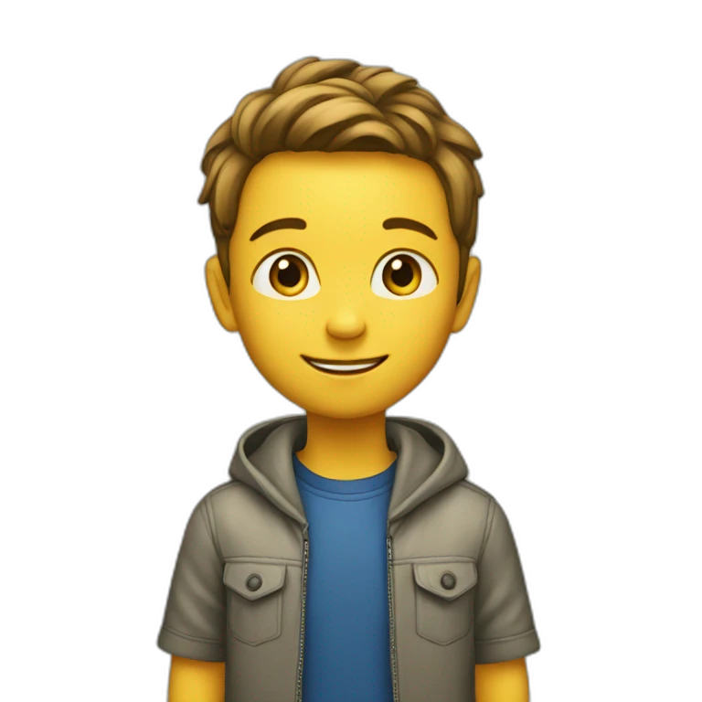 Enfant sur chat emoji