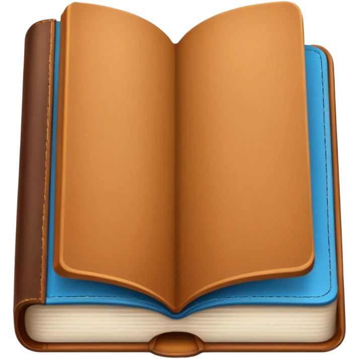 open thick book with leather cover emoji