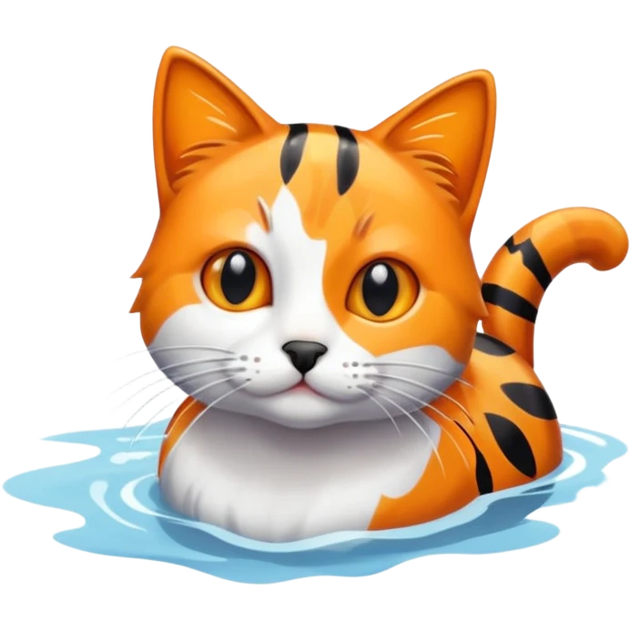 Swimming cat emoji